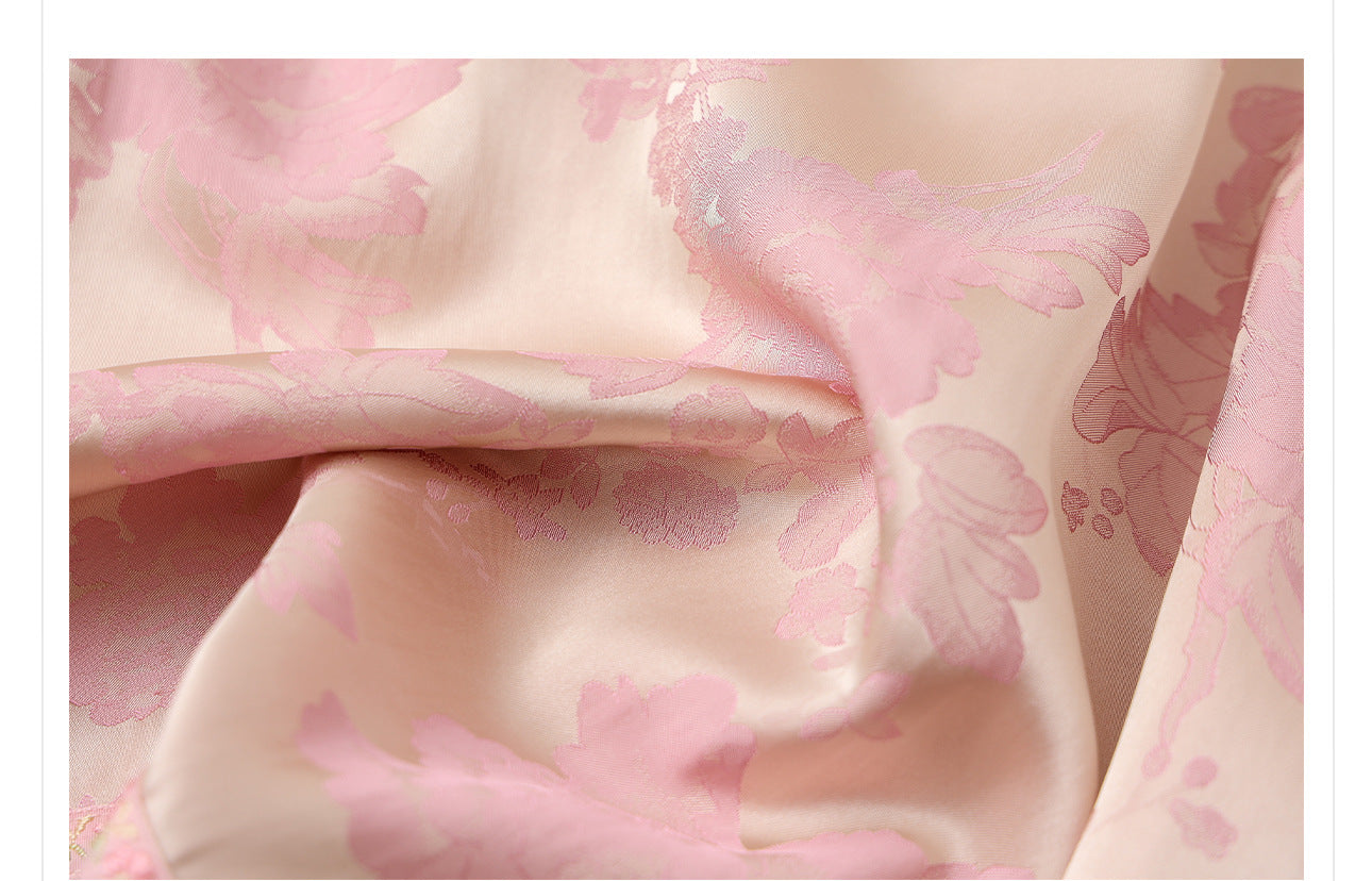 Elegant Jacquard Rayon Shirt New Chinese Style Loose Top