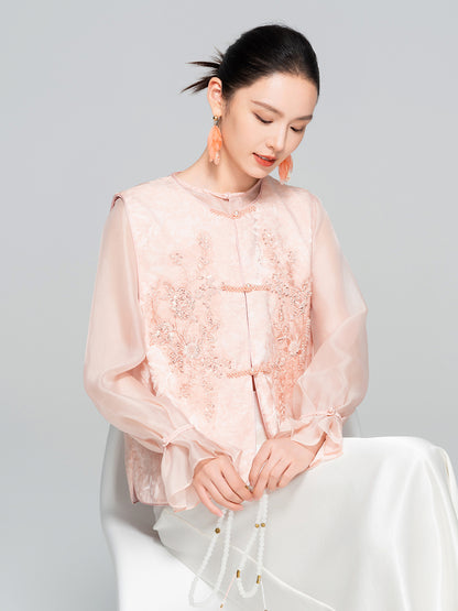 Sophisticated Sleeveless Retro Silk Vest