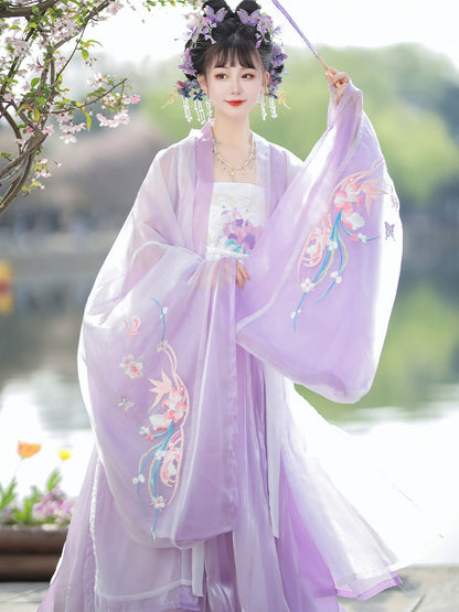 Oriental Ancient Hanfu — Restored Fairy Purple Spring Summer Set
