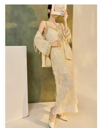 Autumn High-End Embroidered Tassel Cardigan | New Chinese Style Top