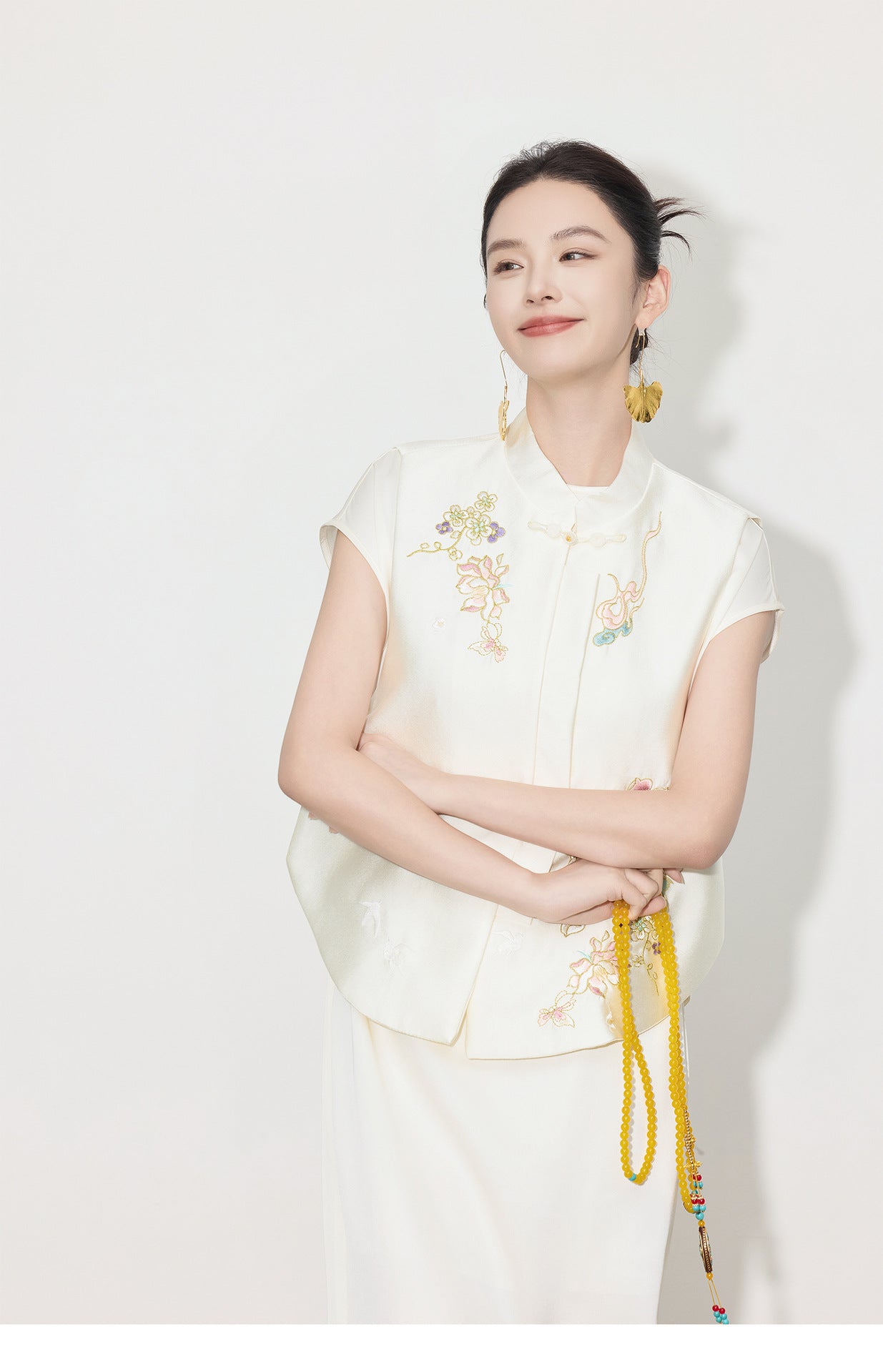 Elegant Chinese Style Design Sense Vest Top