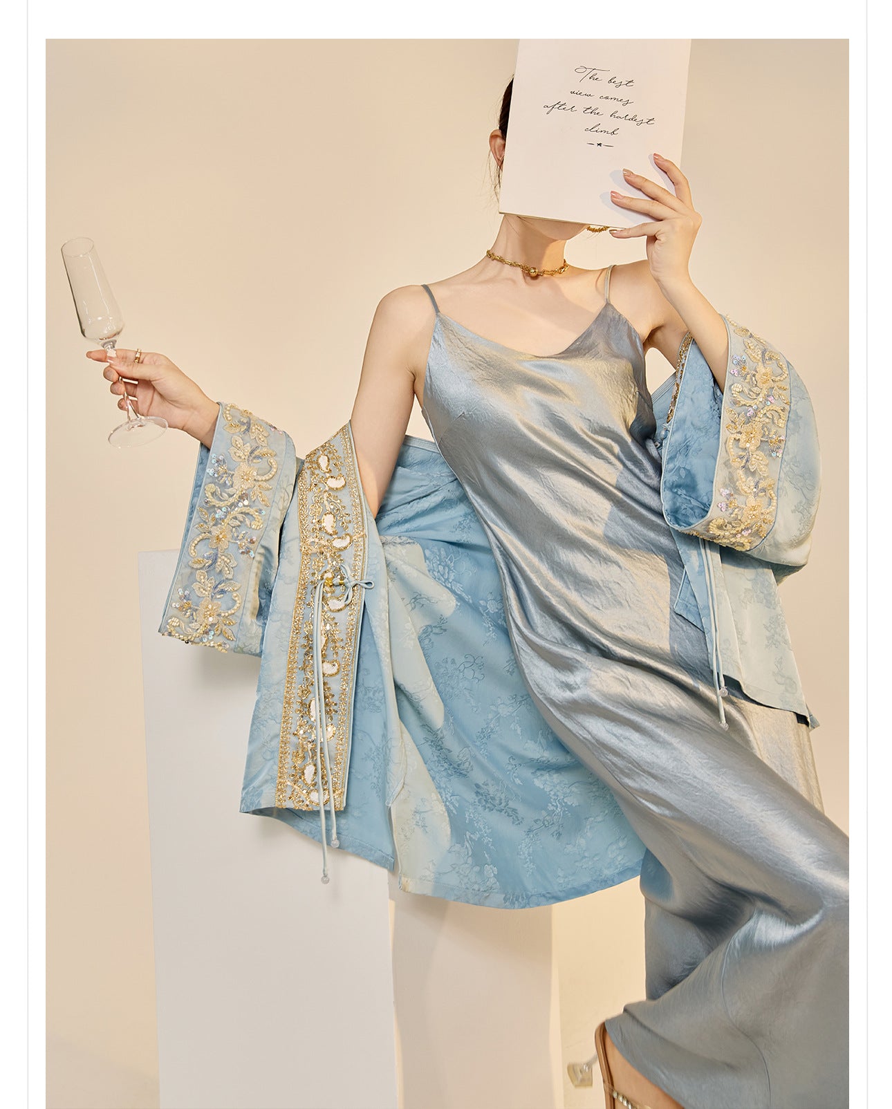 High-End National Style Beaded Jacket | Elegant Light Luxury Jacquard Top