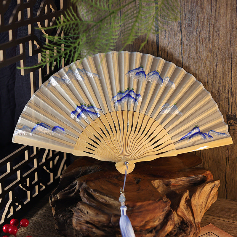 Ancient Style Suzhou Embroidered Fan — Portable Chinese Style Fan