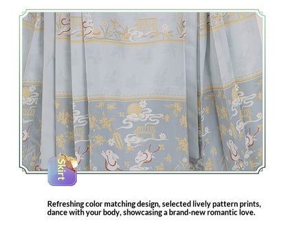 Trees of Sea 2025 New Ming Hanfu Set Stand Collar Embroidered Horse Face Skirt