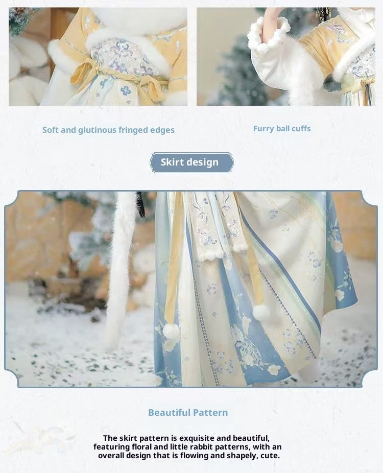 Children’s Winter Hanfu | Thickened Tang Suit New Year Outfit for Girls