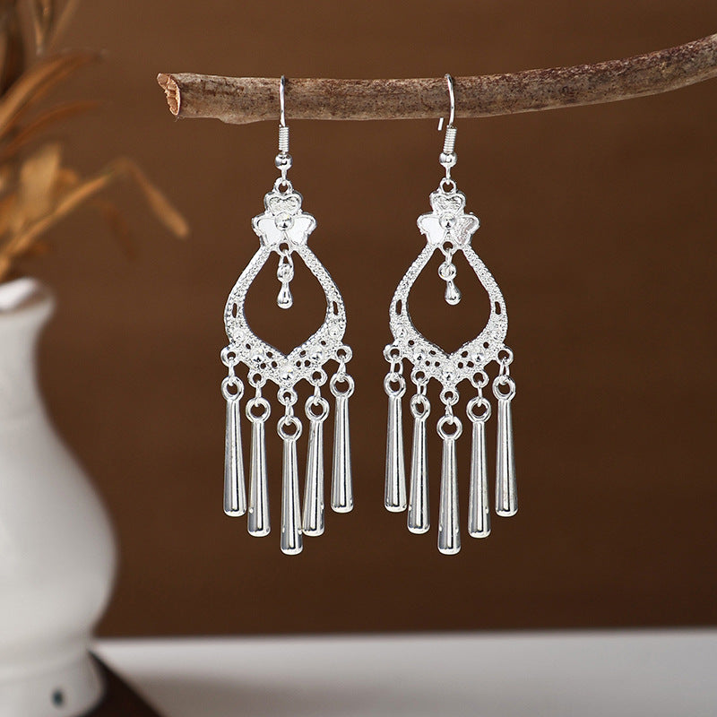 Ancient Style Ethnic Earrings | Elegant Miao Jewelry for Women