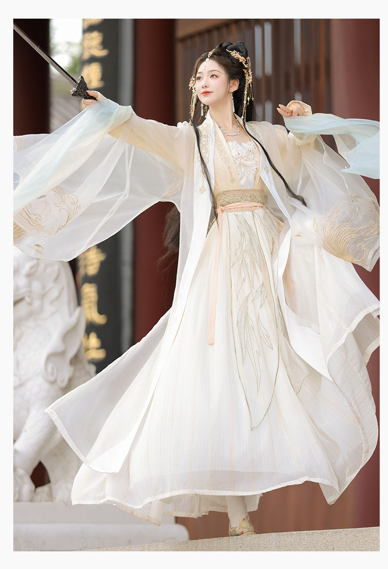 Fairy Song Hanfu Costume — Elegant Waist-Length Ru Skirt Outfit