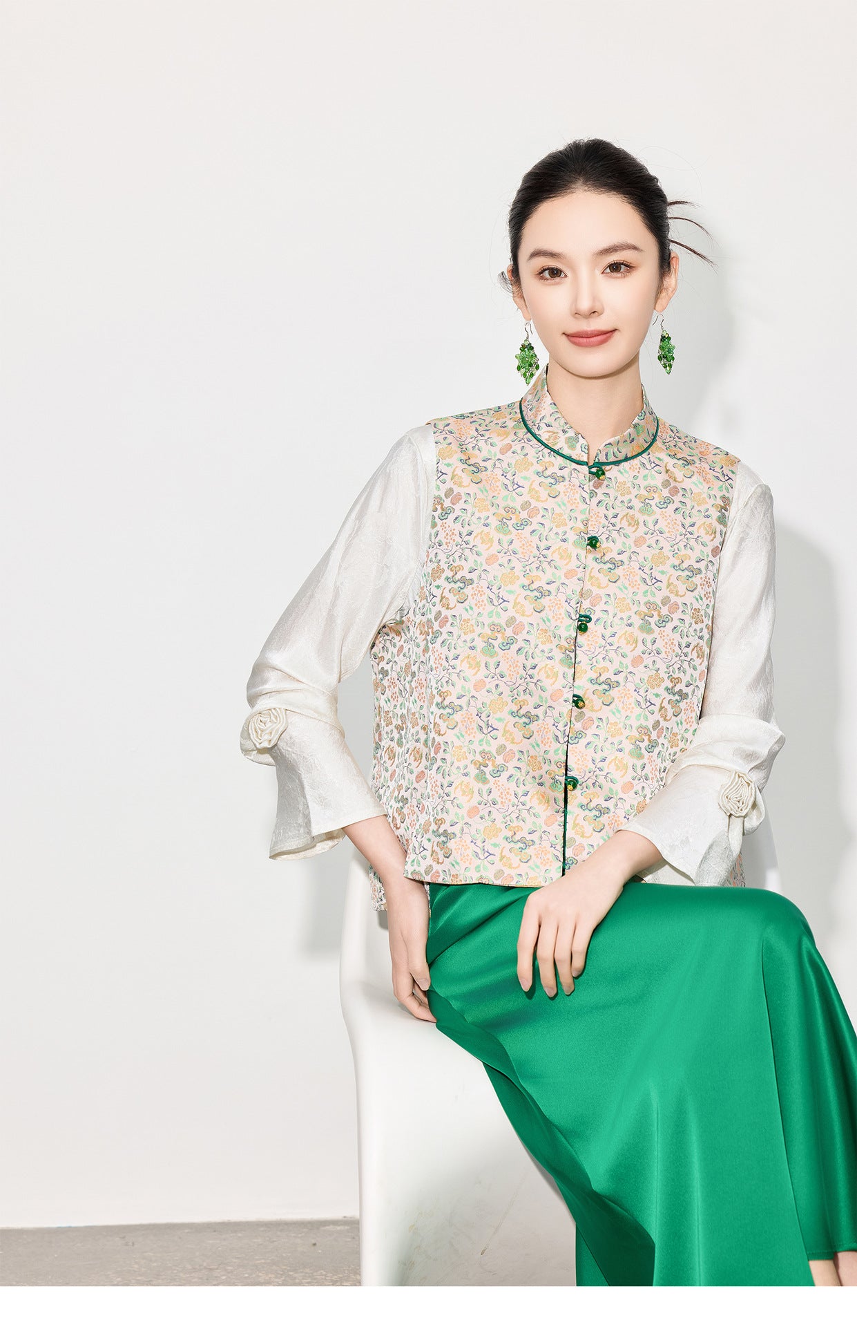 High-Waist Glossy Asymmetrical Mermaid Half Skirt