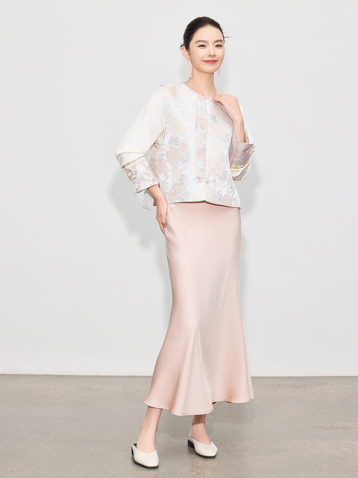 Light National Style Jacquard Vest Chinese Style