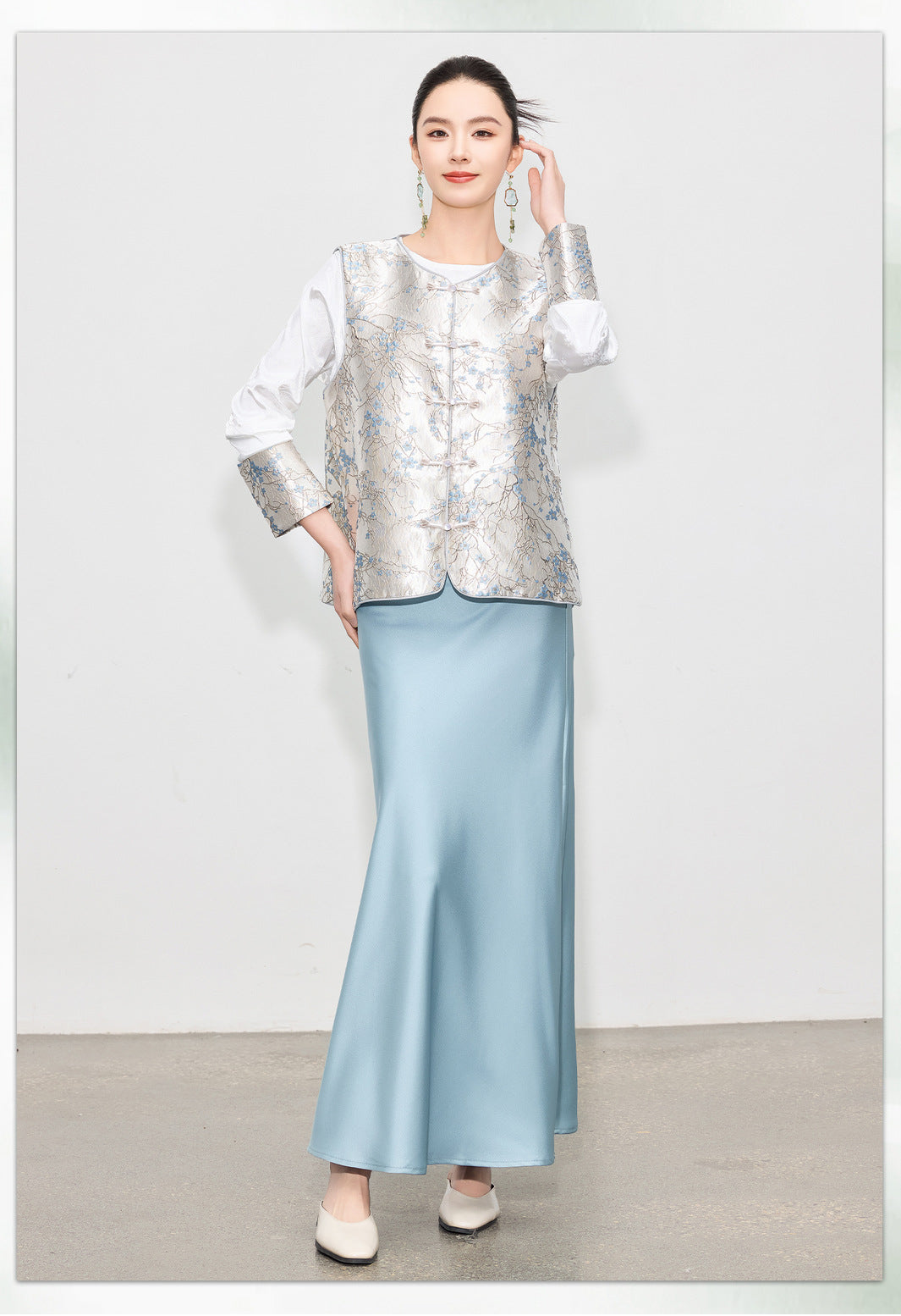 High-End Chinese Fashion Jacquard Vest Top