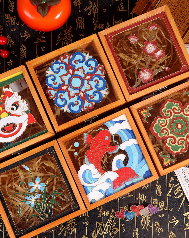 Handmade Cloisonné Enamel Jewelry Box DIY Kit — Chinese Style Craft Gift Set
