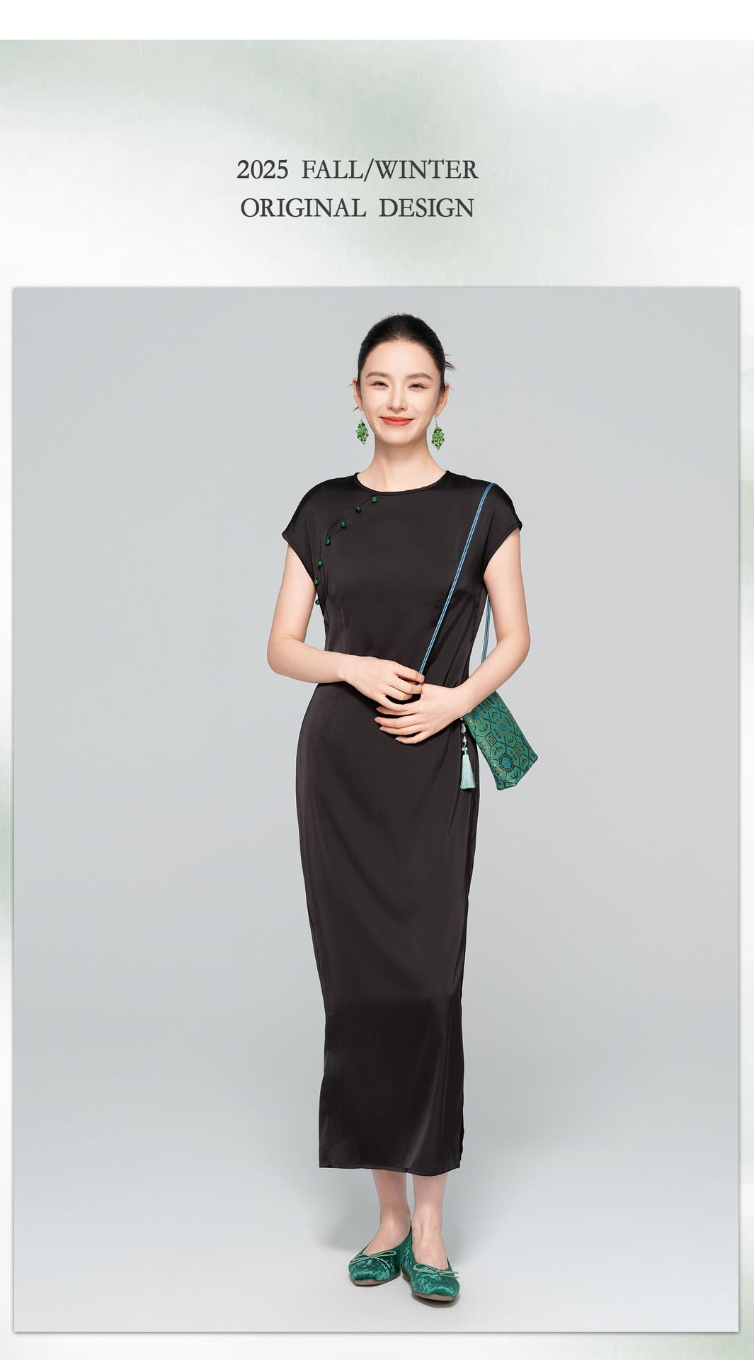 Artistic Improved Qipao – New Chinese Retro Side-Slit Dress