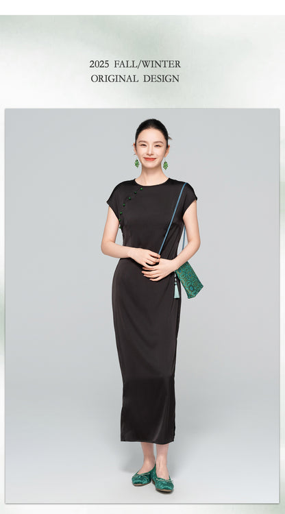 Artistic Improved Qipao – New Chinese Retro Side-Slit Dress