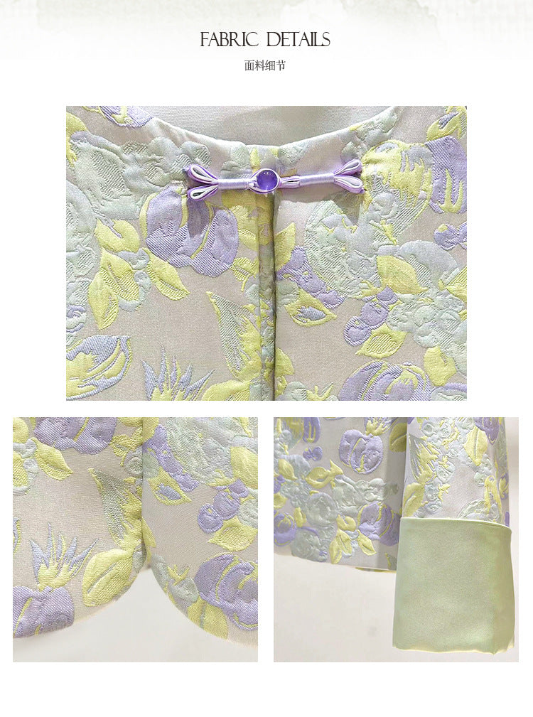 Autumn Women's Tulip Brocade Jacquard Elegant Jacket