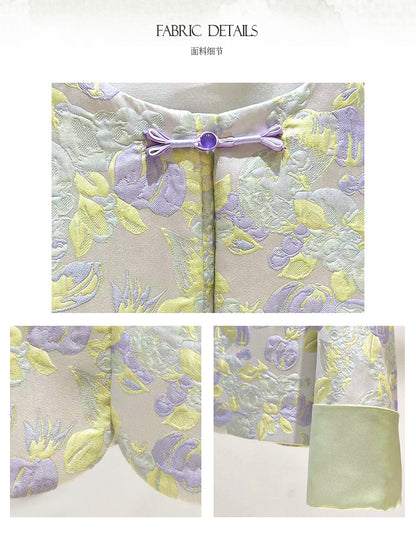 Autumn Women's Tulip Brocade Jacquard Elegant Jacket