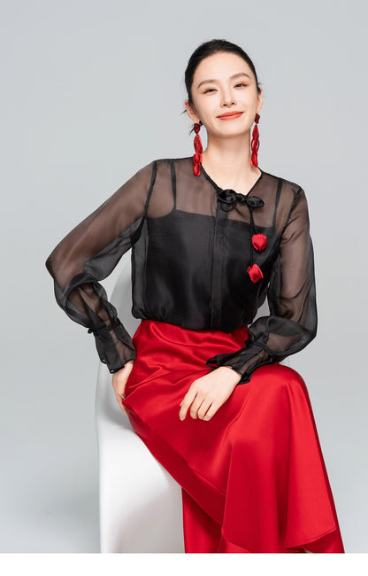 Original National Style Thin Fashion Versatile Autumn Top