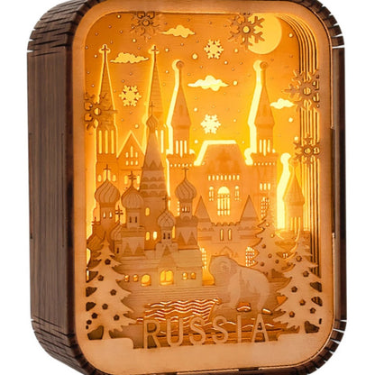 3D London City Wood Carving Lamp Night Light Mid-Autumn Gift