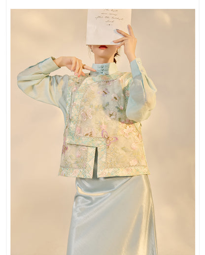 Embroidered Mulberry Silk Vest – New Chinese Style Women's Top