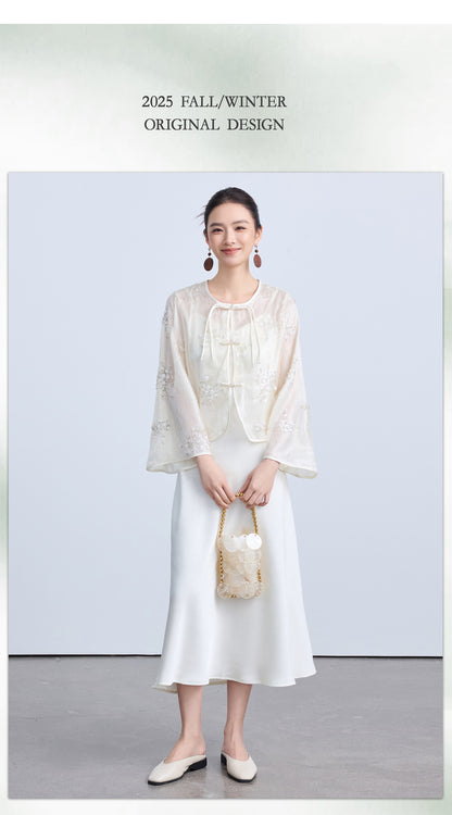 Elegant Sheer Embroidered Top