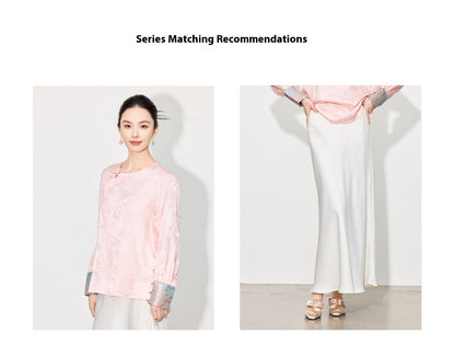 Stylish Retro Long Sleeve Jacquard Shirt