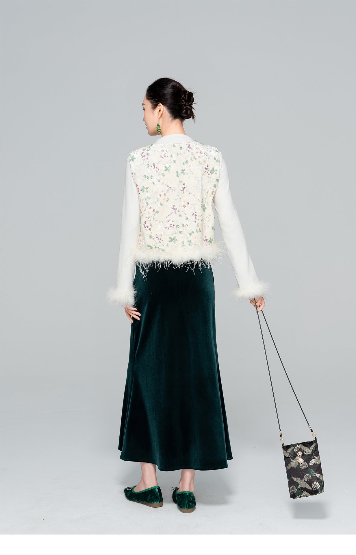 Stylish Velvet Furry Women's Vest