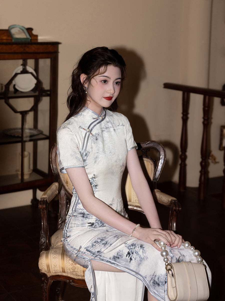 New Chinese Style Cheongsam – Spring High-End Artistic Dress