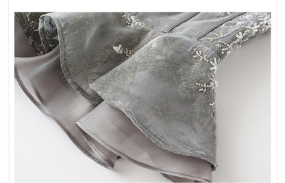 Elegant National Style Jacquard Beaded Embroidery Women's Set