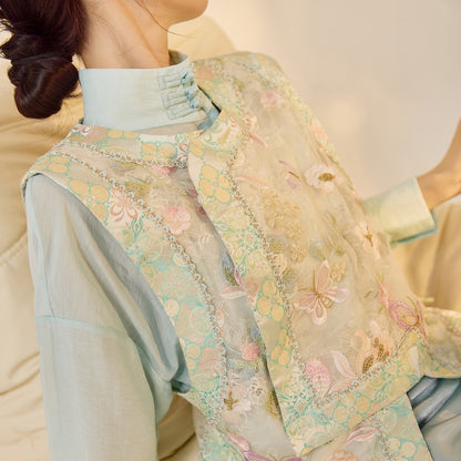 Embroidered Mulberry Silk Vest – New Chinese Style Women's Top