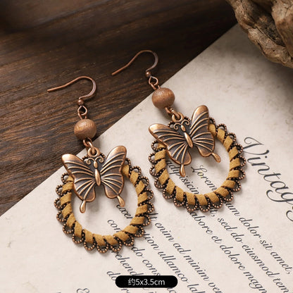 Vintage Boho Tassel Earrings — Niche Chinese Ethnic Long Drop Earrings