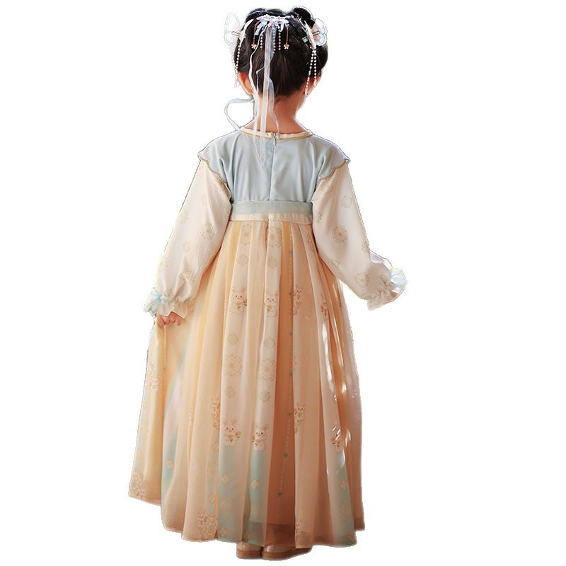 Girls’ Spring Autumn Hanfu Dress | Chinese Style Fairy Tang Suit Princess Outfit