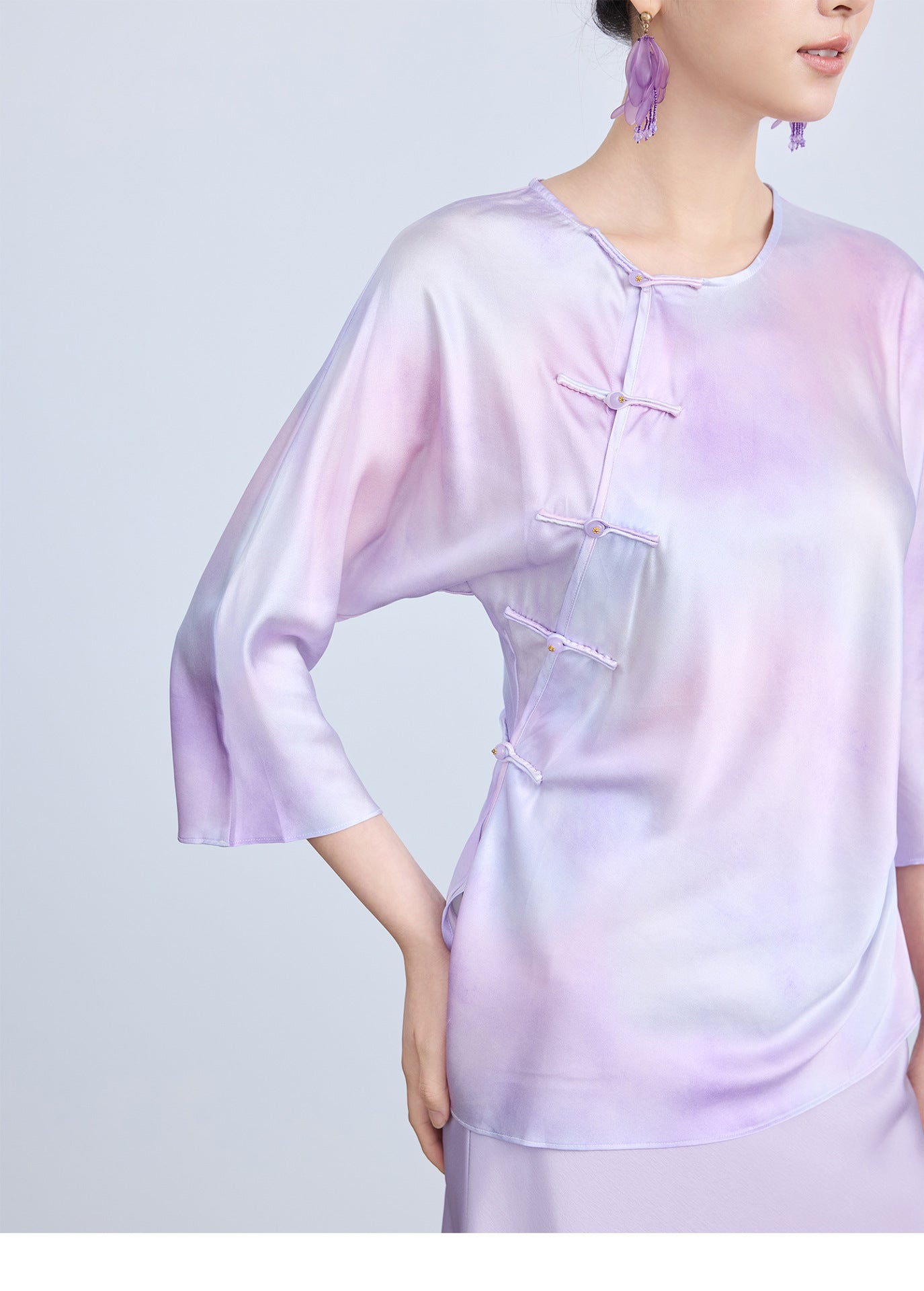 Elegant Waist-Cinching Chinese Style Summer Top