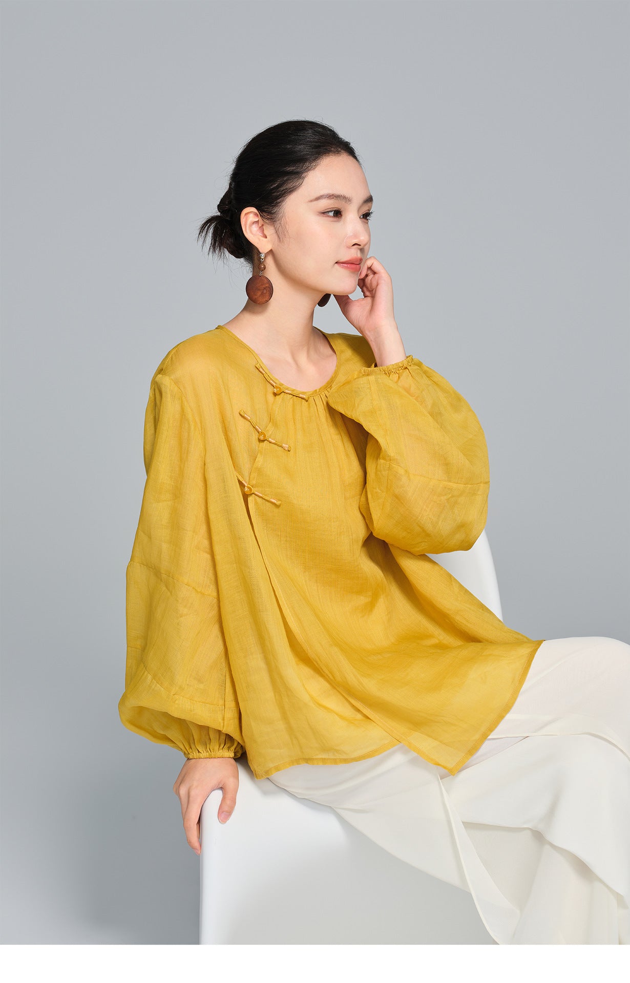 Stylish Loose Linen Women's Top