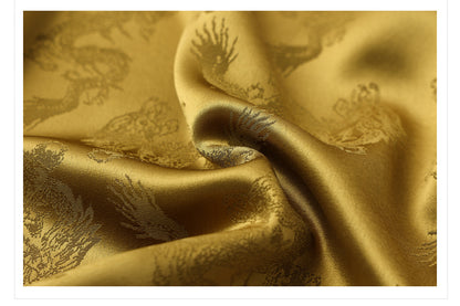 New Chinese Old Money Style Dragon Embroidered Acetate Luxury Coat