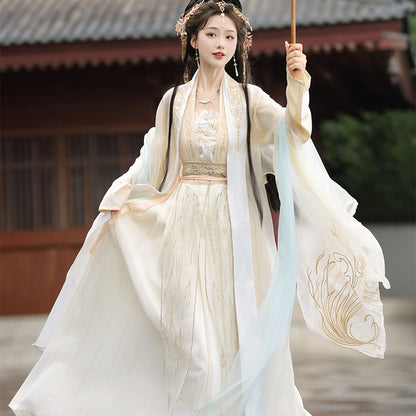 Fairy Song Hanfu Costume — Elegant Waist-Length Ru Skirt Outfit