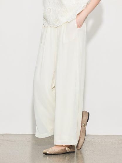 Elegant High-Waist Wide-Leg Summer Pants