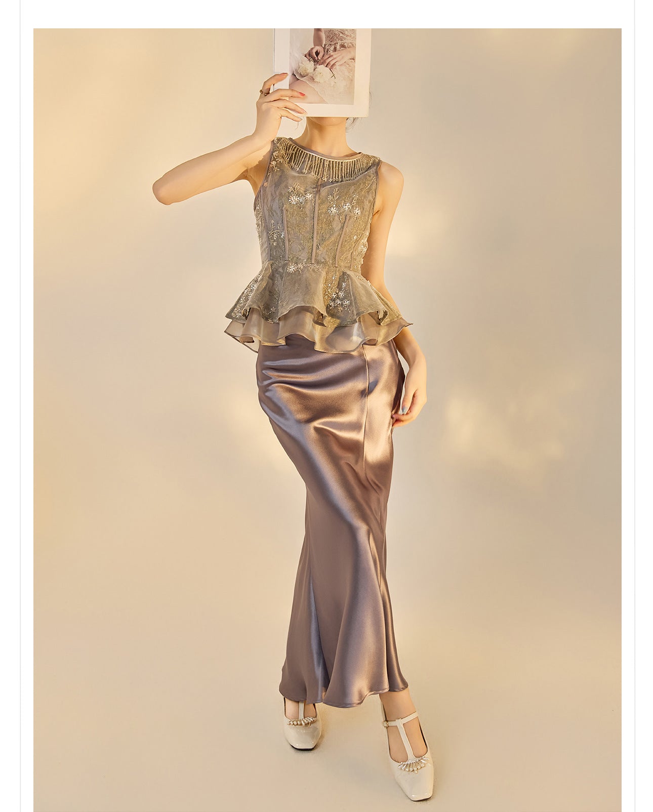 Elegant National Style Jacquard Beaded Embroidery Women's Set