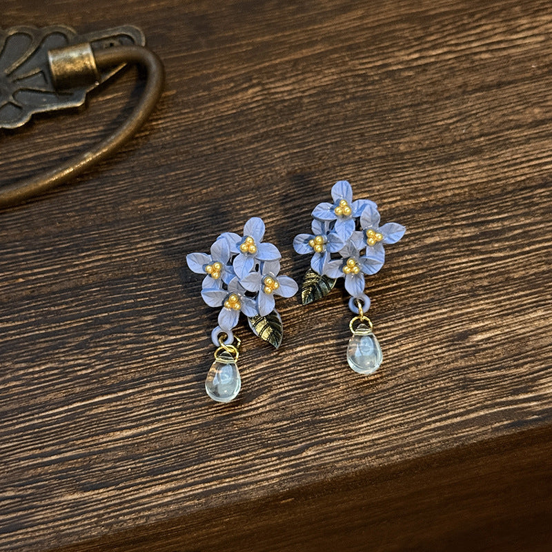 Orchid Flower Earrings | New Chinese Style Ethnic Ancient Sweet Cheongsam Accessory