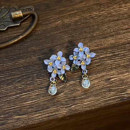 Orchid Flower Earrings | New Chinese Style Ethnic Ancient Sweet Cheongsam Accessory