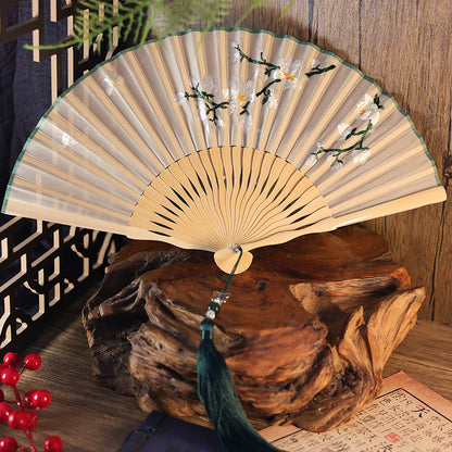 Ancient Style Suzhou Embroidered Fan — Portable Chinese Style Fan
