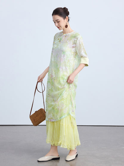 High-End Women's Qipao – Loose Elegant Retro Summer Dress