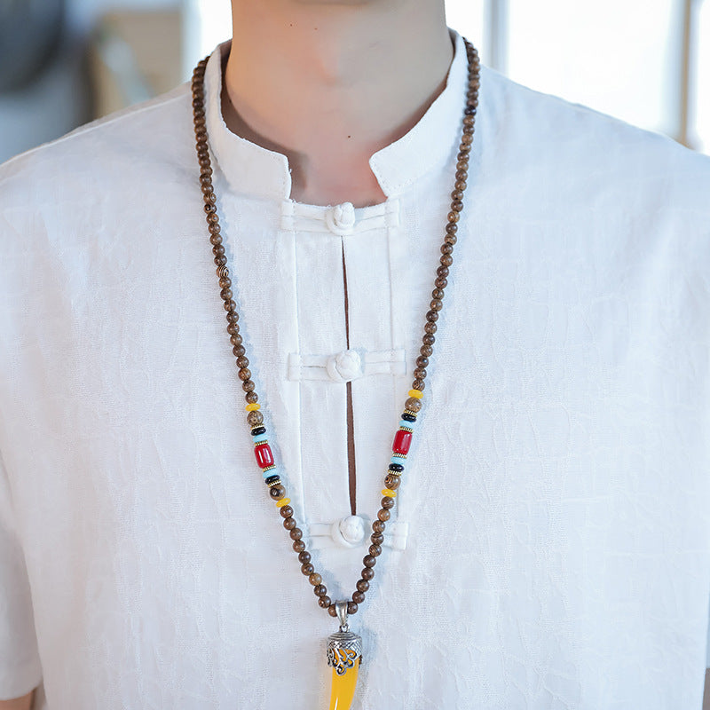 Chinese Style Mens Cotton Linen Tang Suit Short Sleeve Casual T Shirt