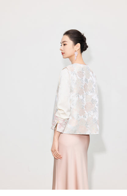 Light National Style Jacquard Vest Chinese Style