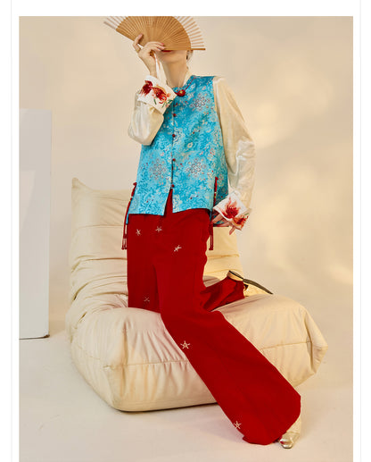 Early Autumn Retro Embroidered Vest | New Chinese Style Women's Top