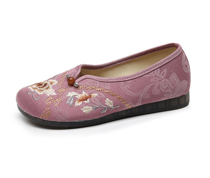 Old Beijing Style Women’s Flats — Retro Embroidered Costume Shoes