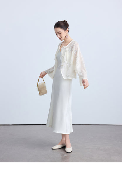 Elegant Sheer Embroidered Top