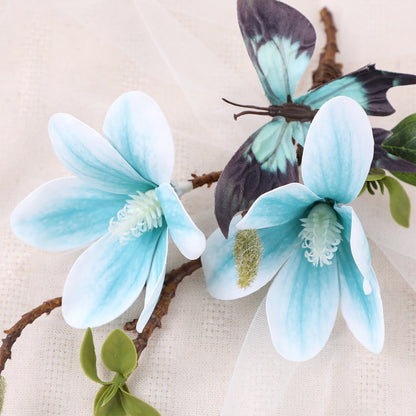 Ancient Style Magnolia Flower Hairpin Fairy Tassel Braided Hanfu Accessory