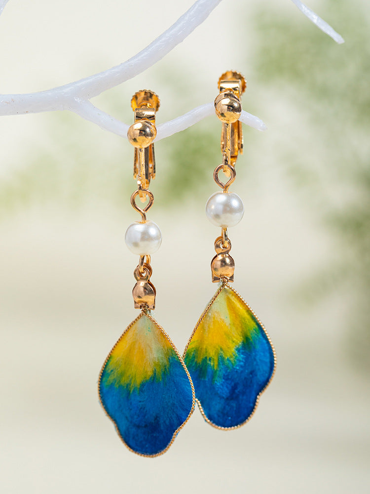 Handmade silk velvet earrings accessories ear hooks and ear clips