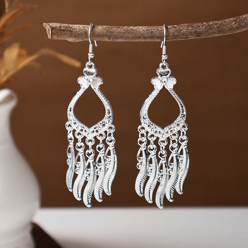 Ancient Style Ethnic Earrings | Elegant Miao Jewelry for Women
