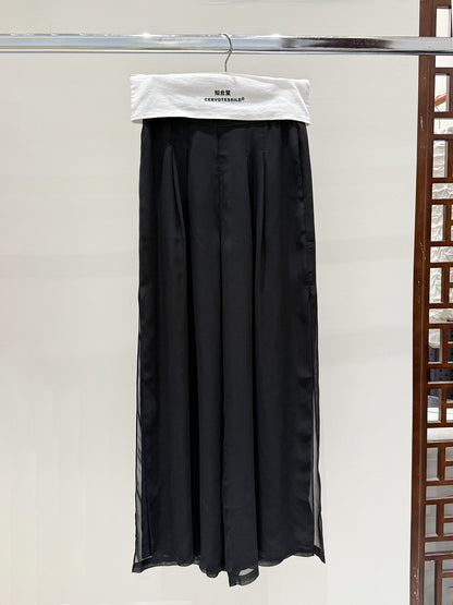 Elegant High-Waist Wide-Leg Summer Pants