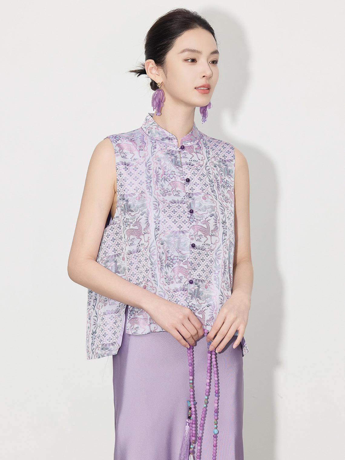 High-End Chinese Style Summer Design Vest Top